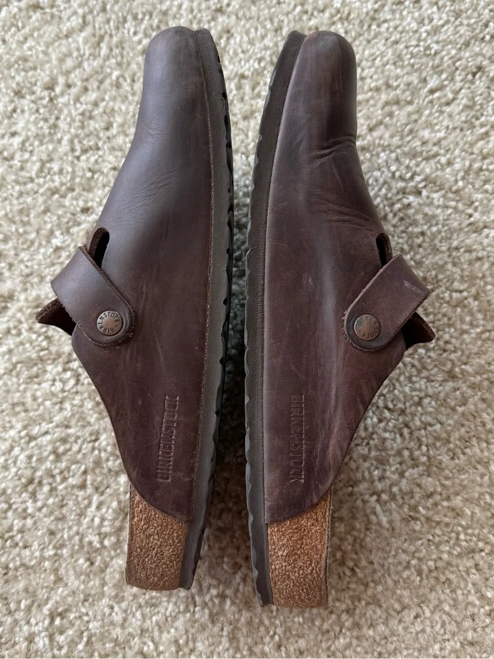 Birkenstock Boston Clog Habana Brown Oiled Leather EU 45 US 12 Sandals
